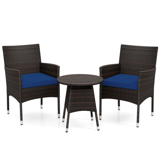 3 Piece Patio Furniture Set Outside Bistro Set for Porch