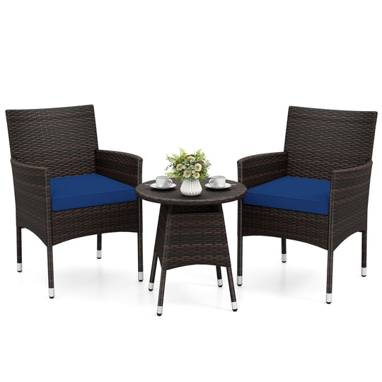3 Piece Patio Furniture Set Outside Bistro Set for Porch