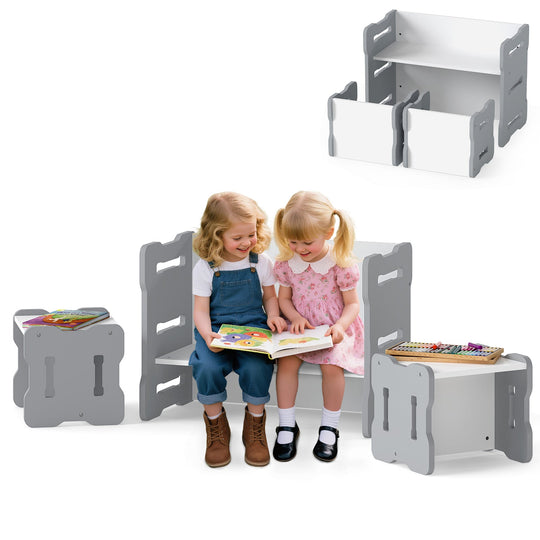 3-Piese Toddler Set with 2 Stools and Activity Table