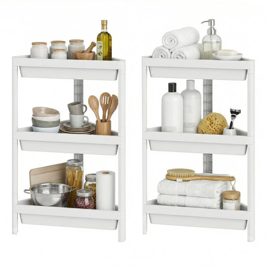 3-Tier Corner Shower Caddy 2-Pack with Detachable Design