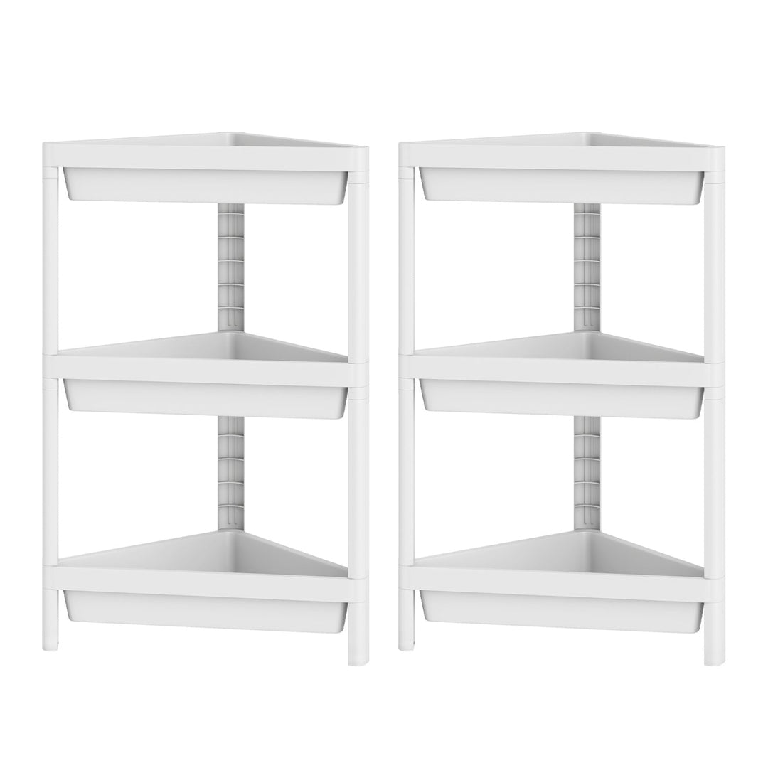 3-Tier Corner Shower Caddy 2-Pack with Detachable Design