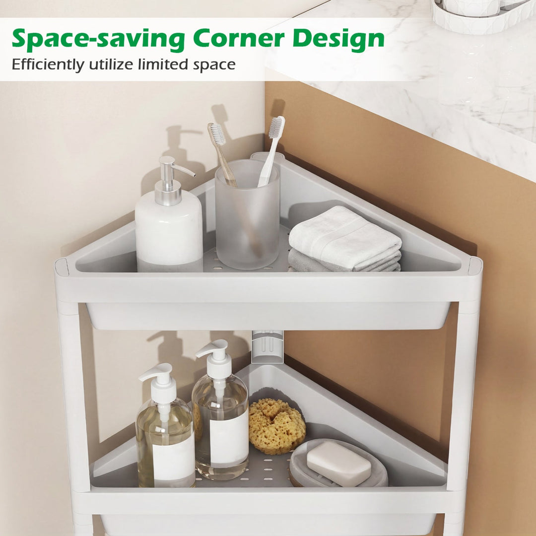 3-Tier Corner Shower Caddy 2-Pack with Detachable Design