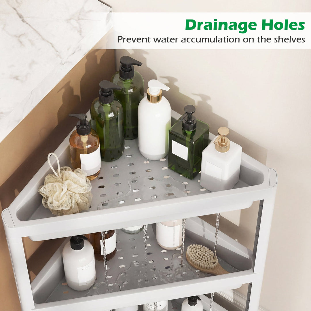 3-Tier Corner Shower Caddy 2-Pack with Detachable Design