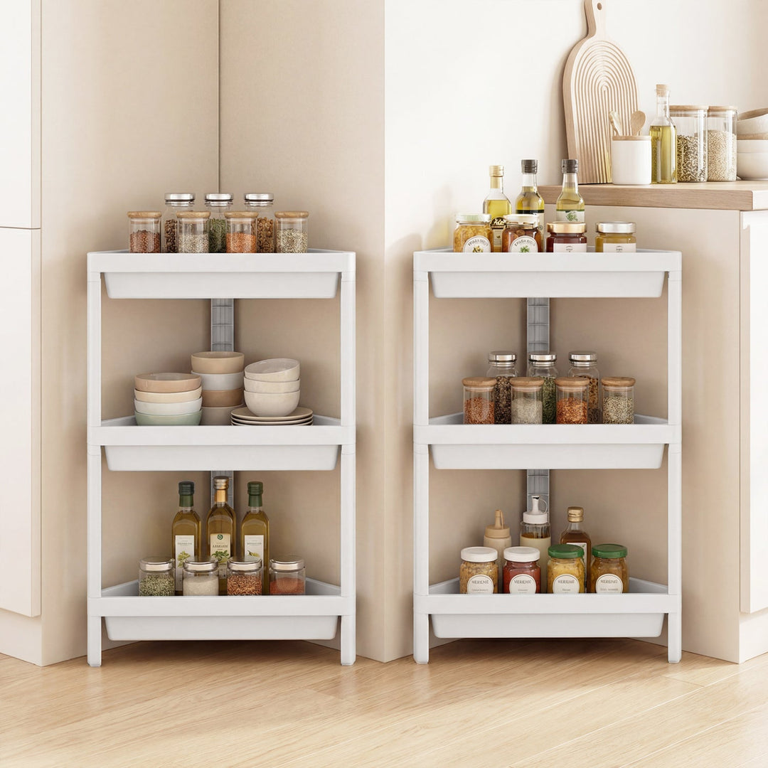 3-Tier Corner Shower Caddy 2-Pack with Detachable Design