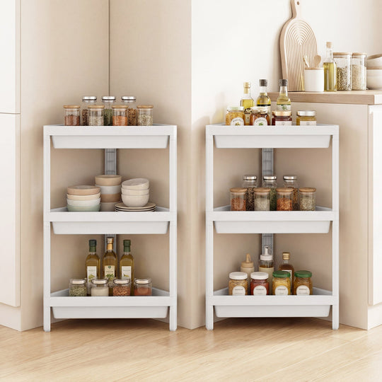3-Tier Corner Shower Caddy 2-Pack with Detachable Design