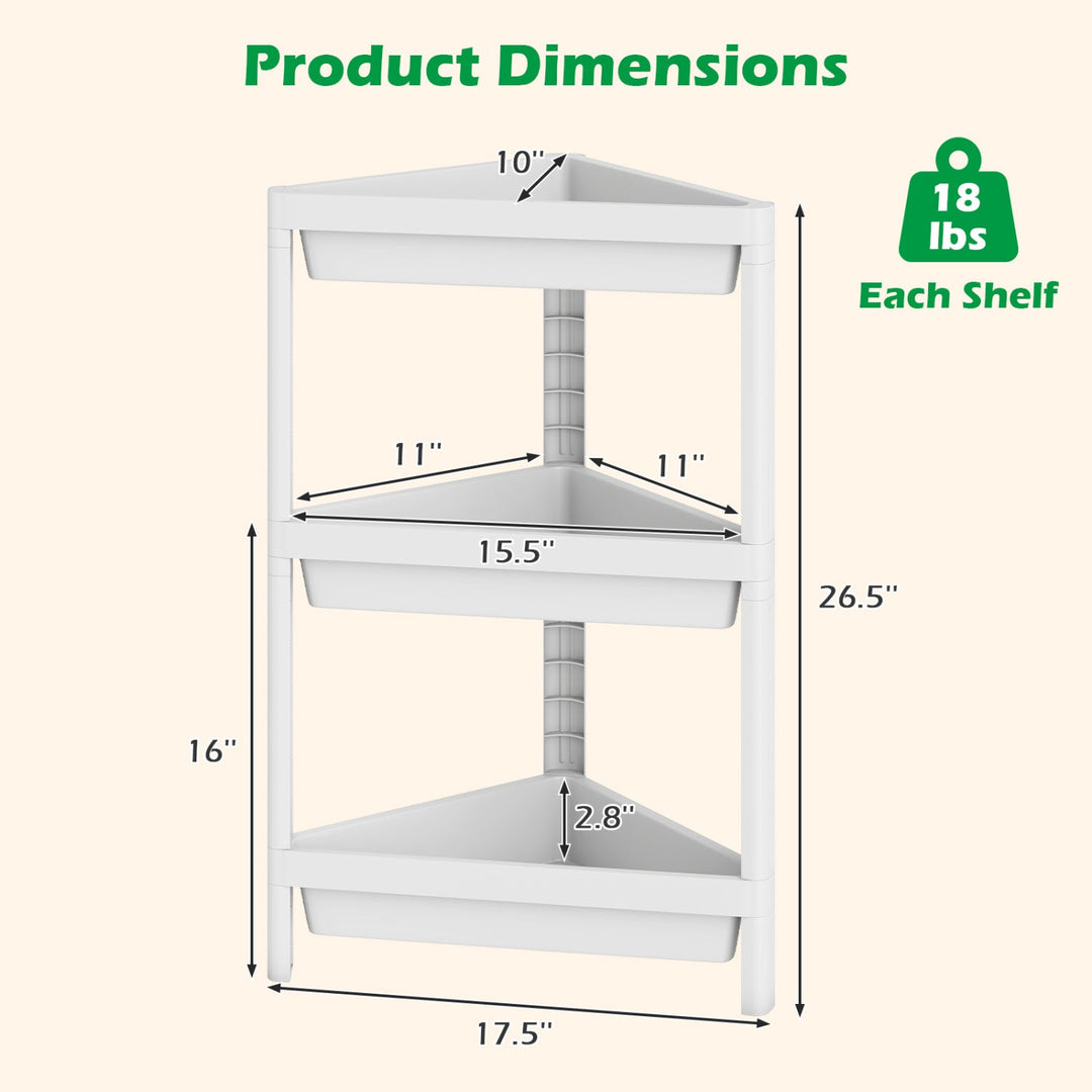 3-Tier Corner Shower Caddy 2-Pack with Detachable Design