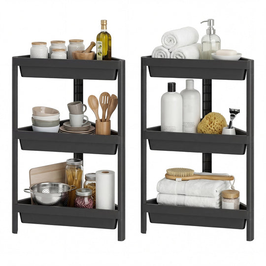 3-Tier Corner Shower Caddy 2-Pack with Detachable Design