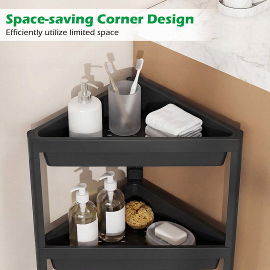 3-Tier Corner Shower Caddy 2-Pack with Detachable Design