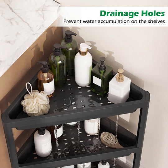 3-Tier Corner Shower Caddy 2-Pack with Detachable Design