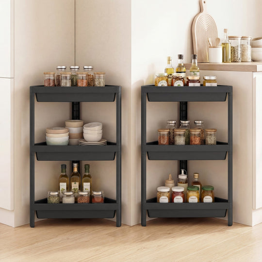 3-Tier Corner Shower Caddy 2-Pack with Detachable Design