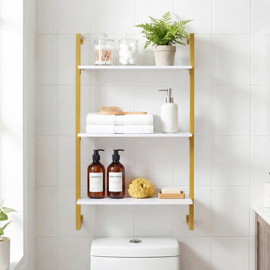 3-Tier Floating Modern Kitchen Shelf for Living Room Home Office and Bathroom
