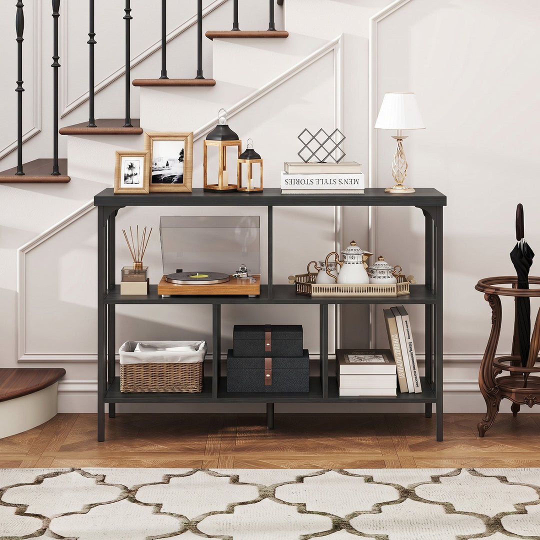 3-Tier Horizontal Cubby Bookshelf with Open Shelves