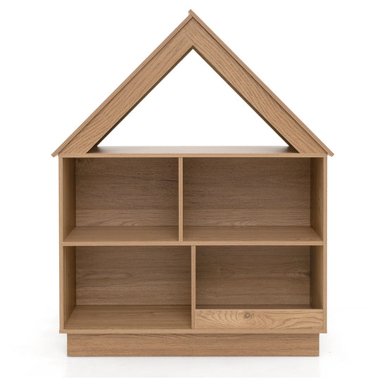 3-Tier House-Shaped Toy Storage Organizer with Open Shelves