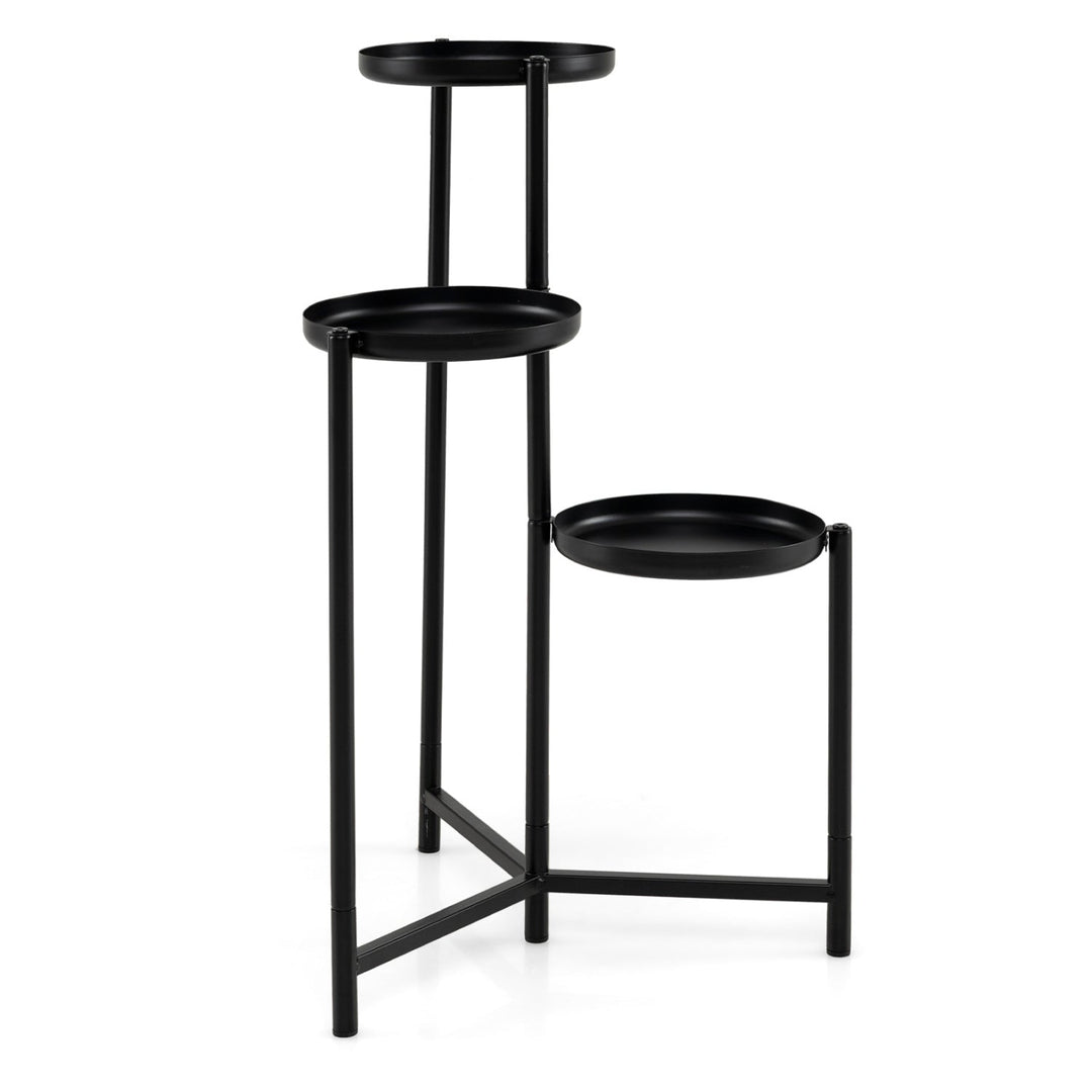 3-Tier Metal Plant Stand Indoor Outdoor Tall Corner Flower Pot Holder Display Rack