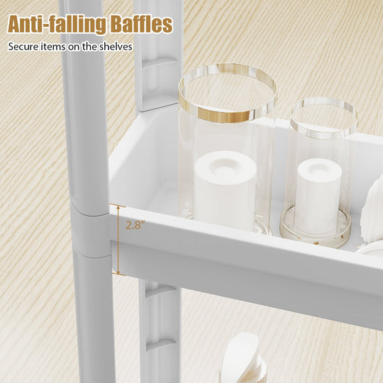 3-Tier Slim Rolling Storage Cart 2-Pack Mobile Bathroom Organizer with Wheels