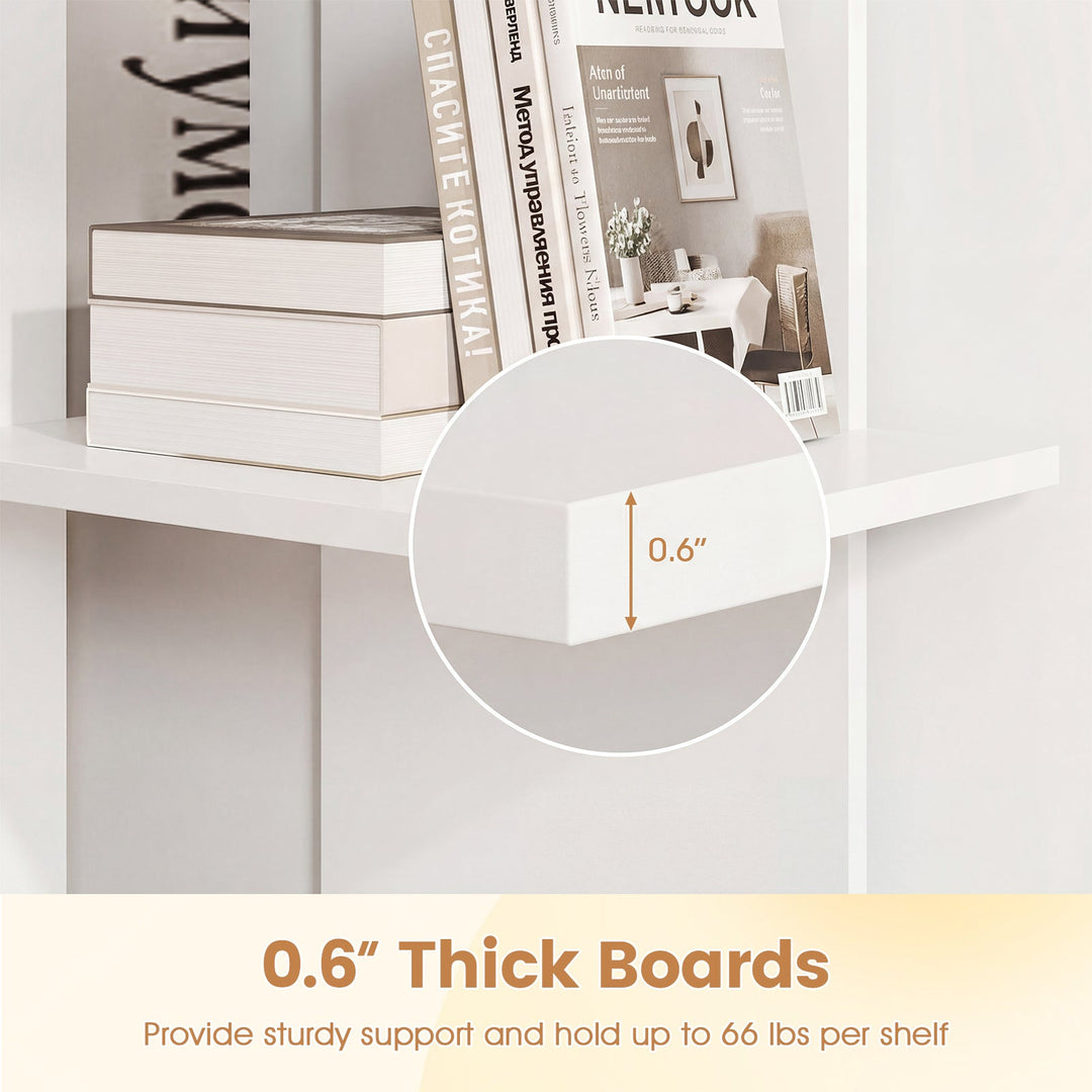 3 Tier Wooden Bookshelf with Anti-Tipping Kit