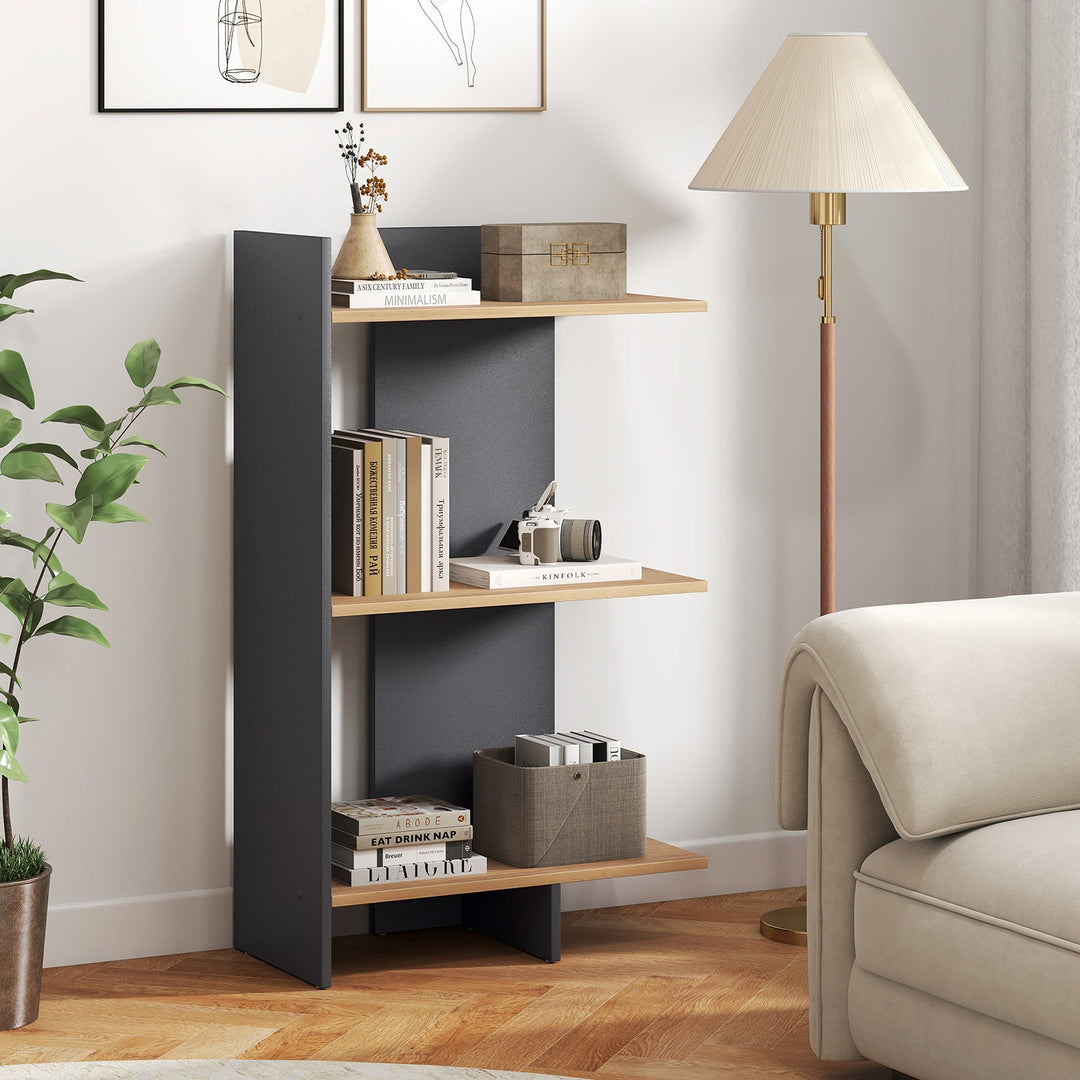 3 Tier Wooden Bookshelf with Anti-Tipping Kit