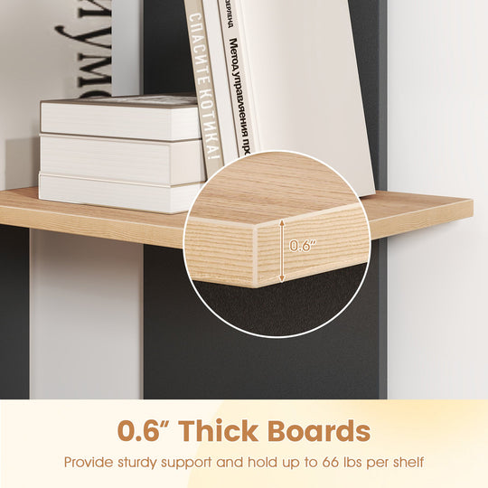 3 Tier Wooden Bookshelf with Anti-Tipping Kit