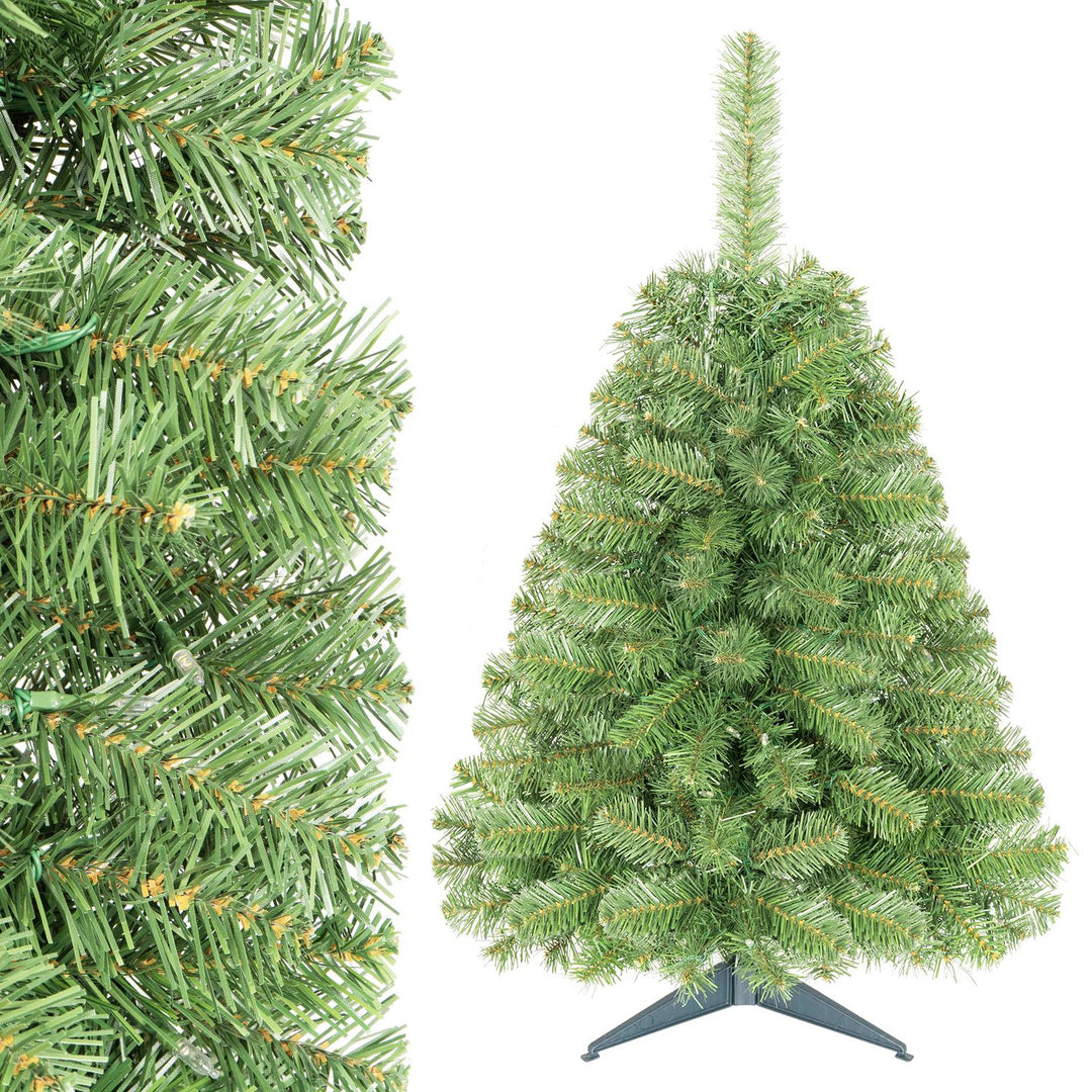 3 ft Pre-Lit Artificial Mini Christmas Tree with 100 Warm White LED Lights