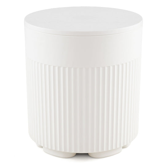Outdoor Cooler Side Table with Fluted Design - 6.2 Gallon