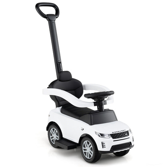 3 in 1 Push Car with Removable Handle and Guardrail for Kids 18-36 Months Old