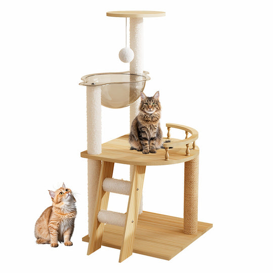 Cat Tree Tower 41" with Acrylic Hammock & Sisal Posts