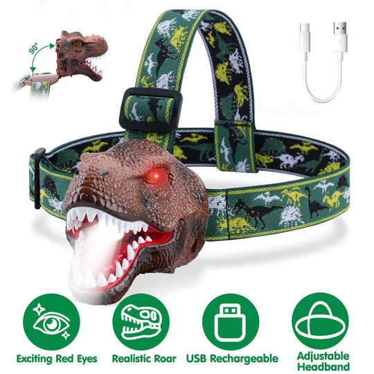 GBruno Dinosaur Headlamp Kids Headlight