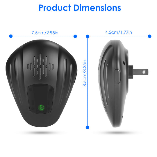 Ultrasonic Pest Repeller 2-Pack for Mosquitoes, Roaches & Rats