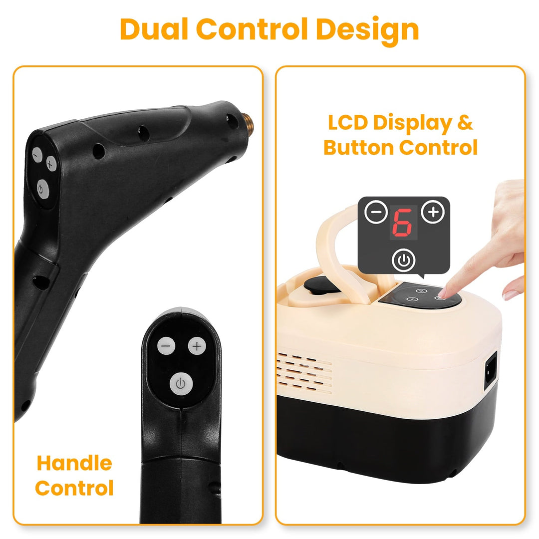 1500W Handheld Steamer – Digital High-Pressure Cleaner with 8 Accessories