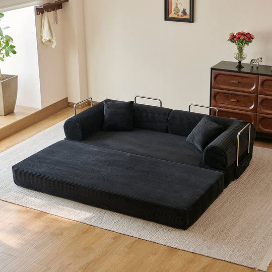 78.8" Convertible Floor Sofa Bed with High Density Foam