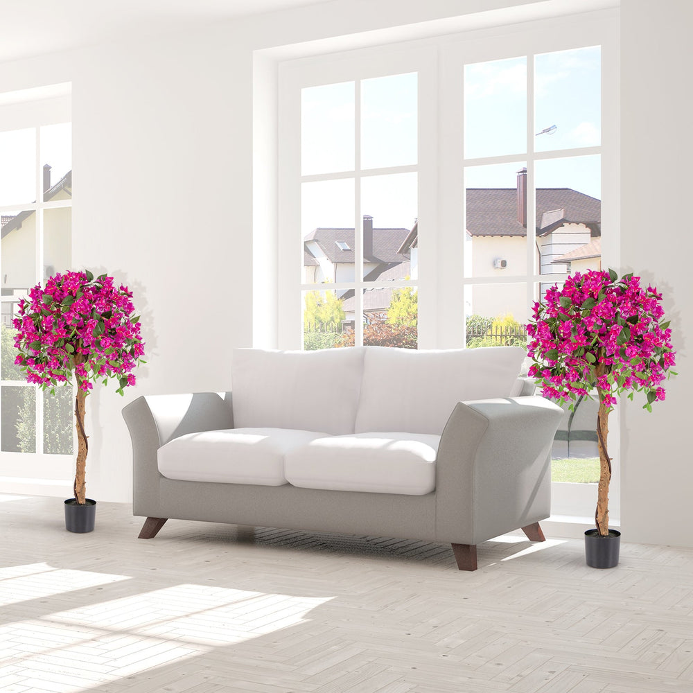 4.5 Feet Artificial Azalea Tree with Cement Pot
