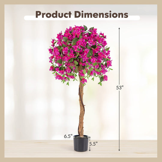4.5 Feet Artificial Azalea Tree with Cement Pot