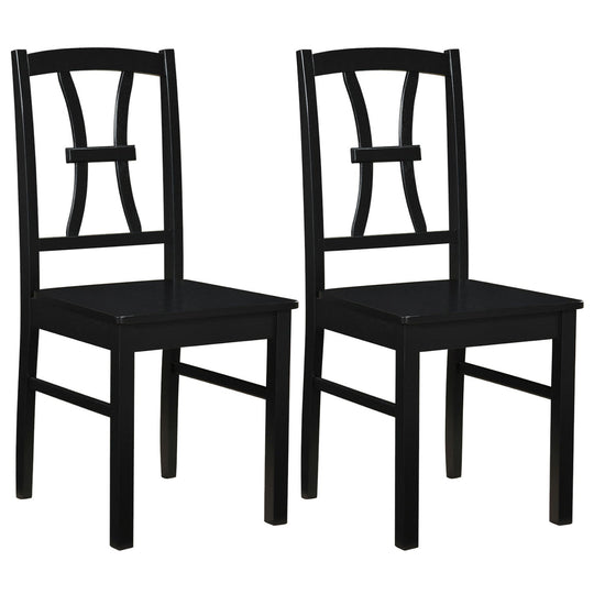 Dining Chairs Set of 2 with Cross Back and Rubber Wood Frame