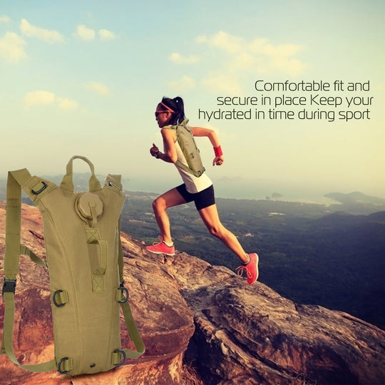 iMounTEK Tactical Hydration Pack 3L Water Bladder Adjustable Water Drink Backpack for Hiking Cycling Climbing Running