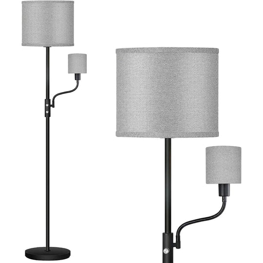 67.32In Mother Daughter Floor Lamp with Linen Shade 3200K Brightness 360¡ Adjustable Reading Light Modern Decoration Standing Lamp for Living Room Bed