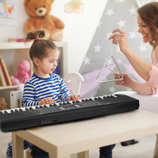 61 Keys Digital Music Keyboard Electric Piano Electronic Musical Instrument Kids Learning Keyboard with Microphone for 3-12 Year Old Kids Girls Boys
