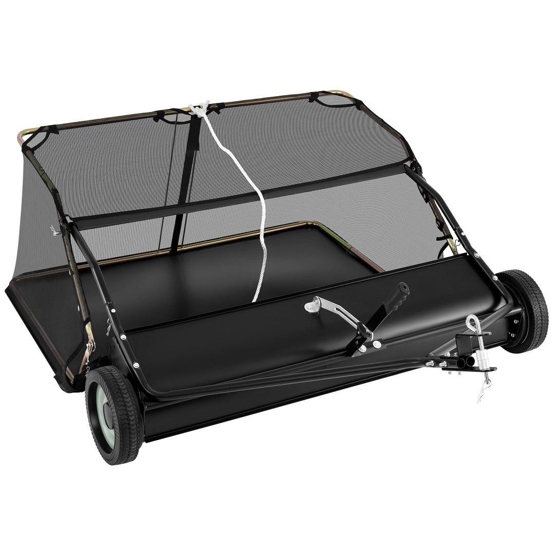 42 Inch Tow-Behind Lawn Sweeper with 26/27 Cu.FT Hopper Bag