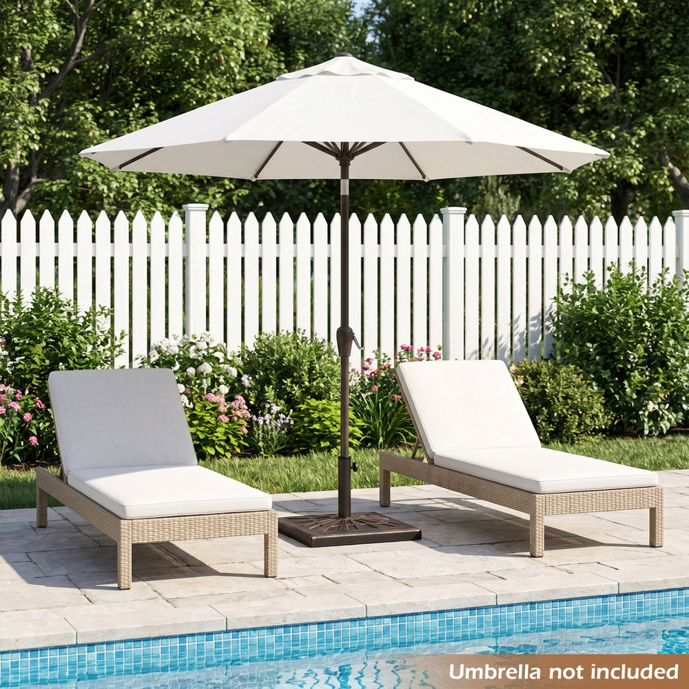 Patio Umbrella Base 42 lbs with Adjustable Knob - Bronze