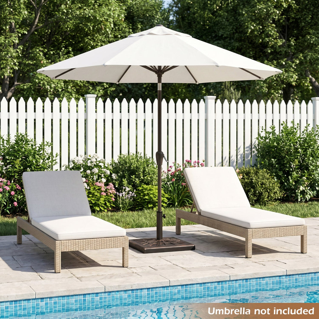 Patio Umbrella Base 42 lbs with Adjustable Knob - Bronze