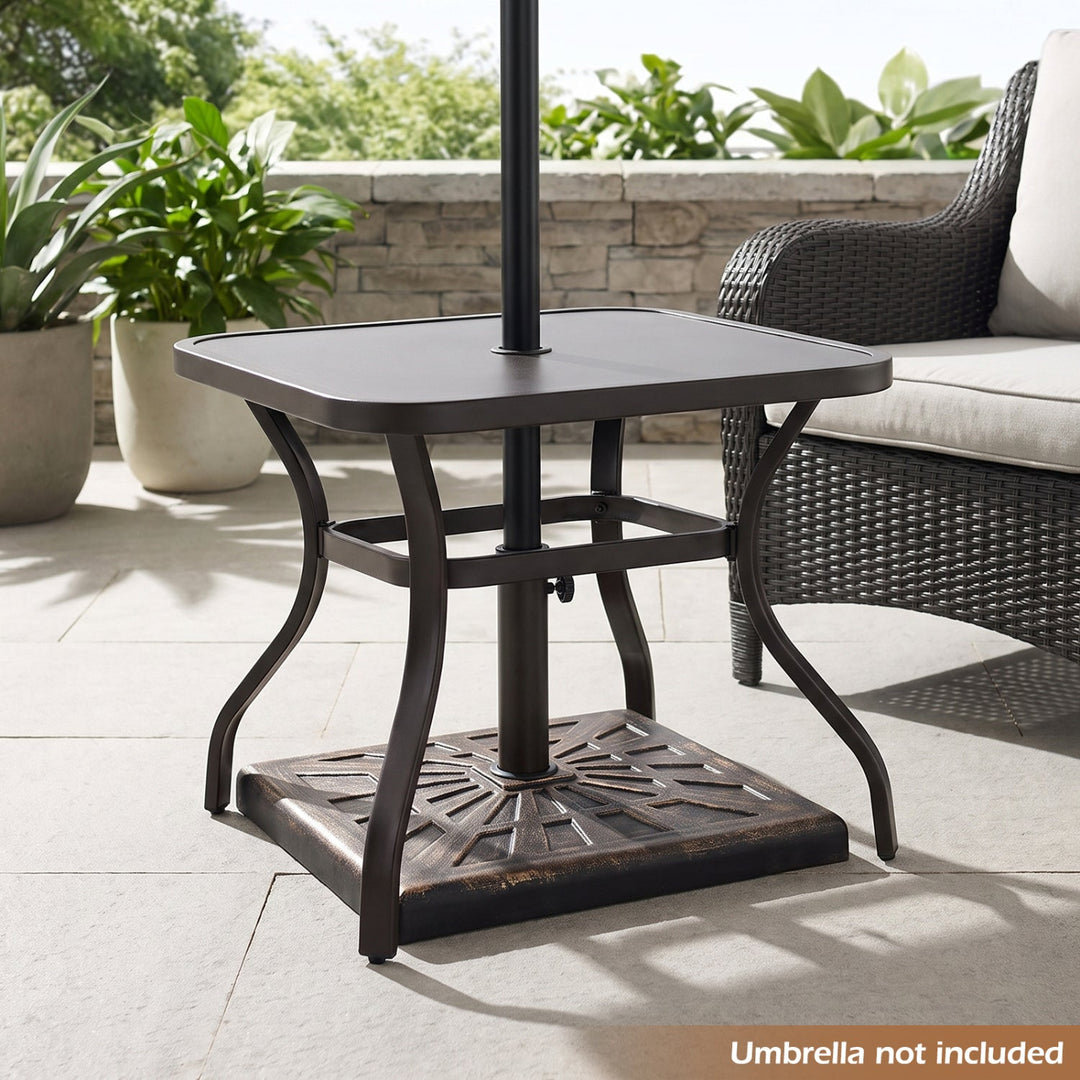 Patio Umbrella Base 42 lbs with Adjustable Knob - Bronze