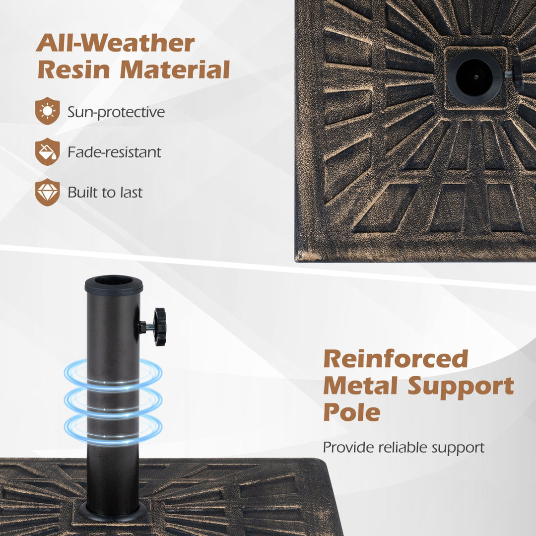 Patio Umbrella Base 42 lbs with Adjustable Knob - Bronze