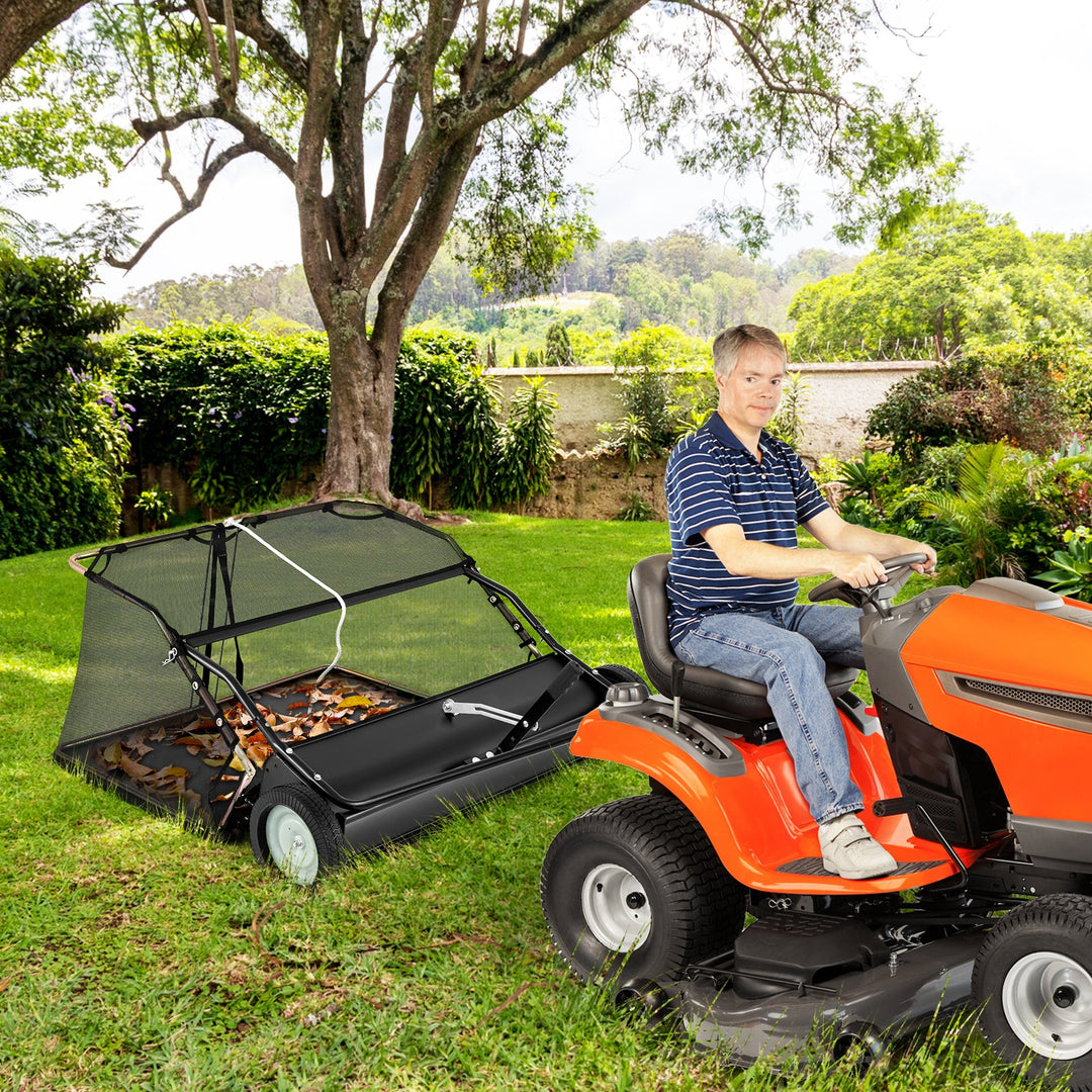 42 Inch Tow-Behind Lawn Sweeper with 26/27 Cu.FT Hopper Bag