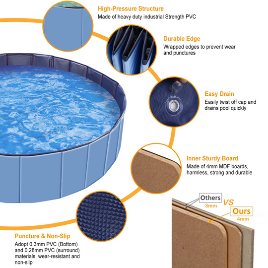 GBruno Foldable Pet Swimming Pool