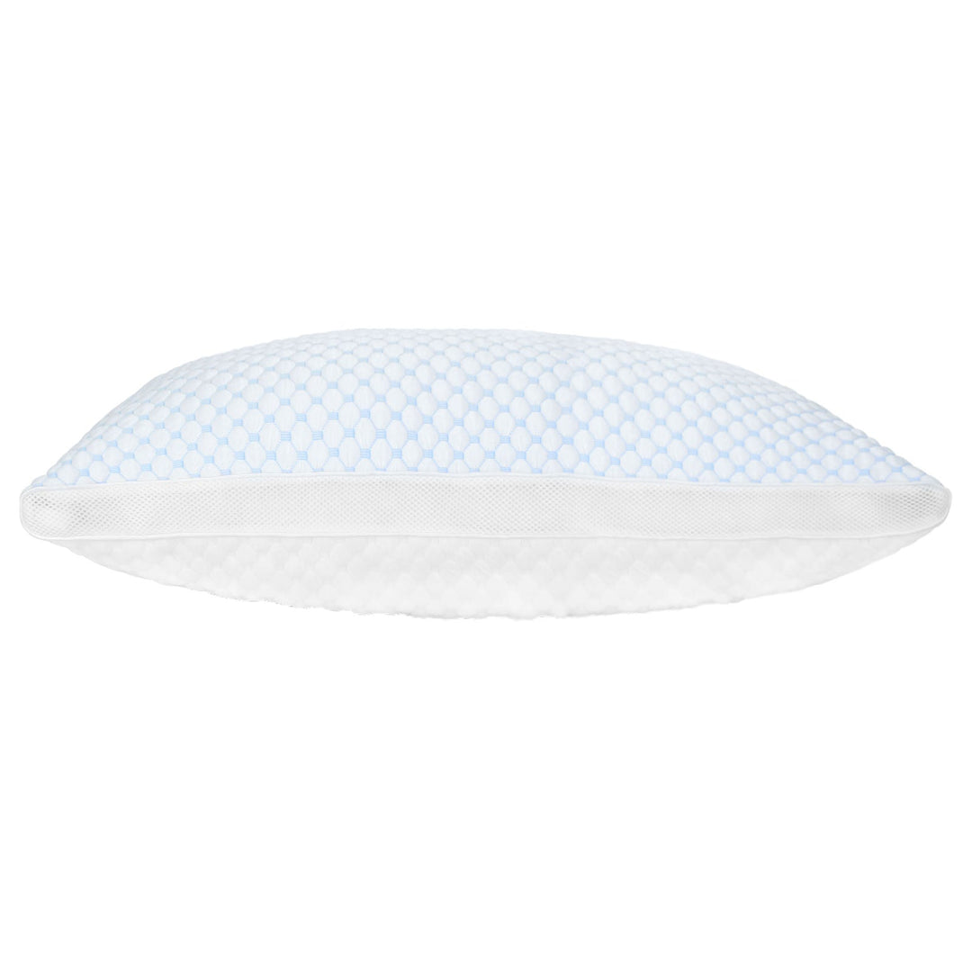Shredded Memory Foam Pillow Adjustable Cool Pillow with Extra Filling Machine Washable Cover for Side Back Stomach Sleepers