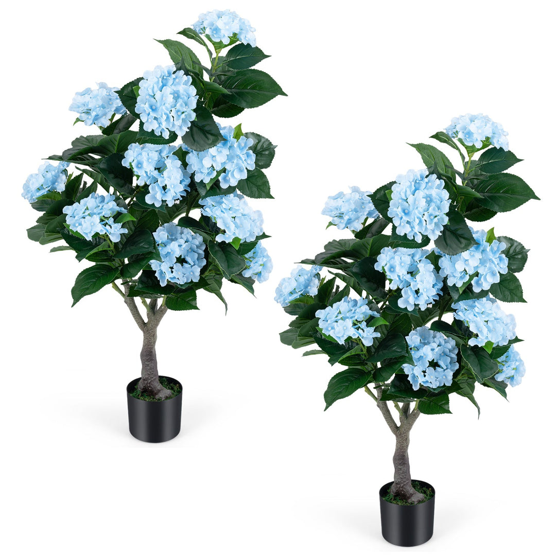 43.5" Artificial Hydrangea Tree 2 Pack