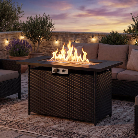 44.5" Propane Fire Pit Table with 50,000 BTU Burner