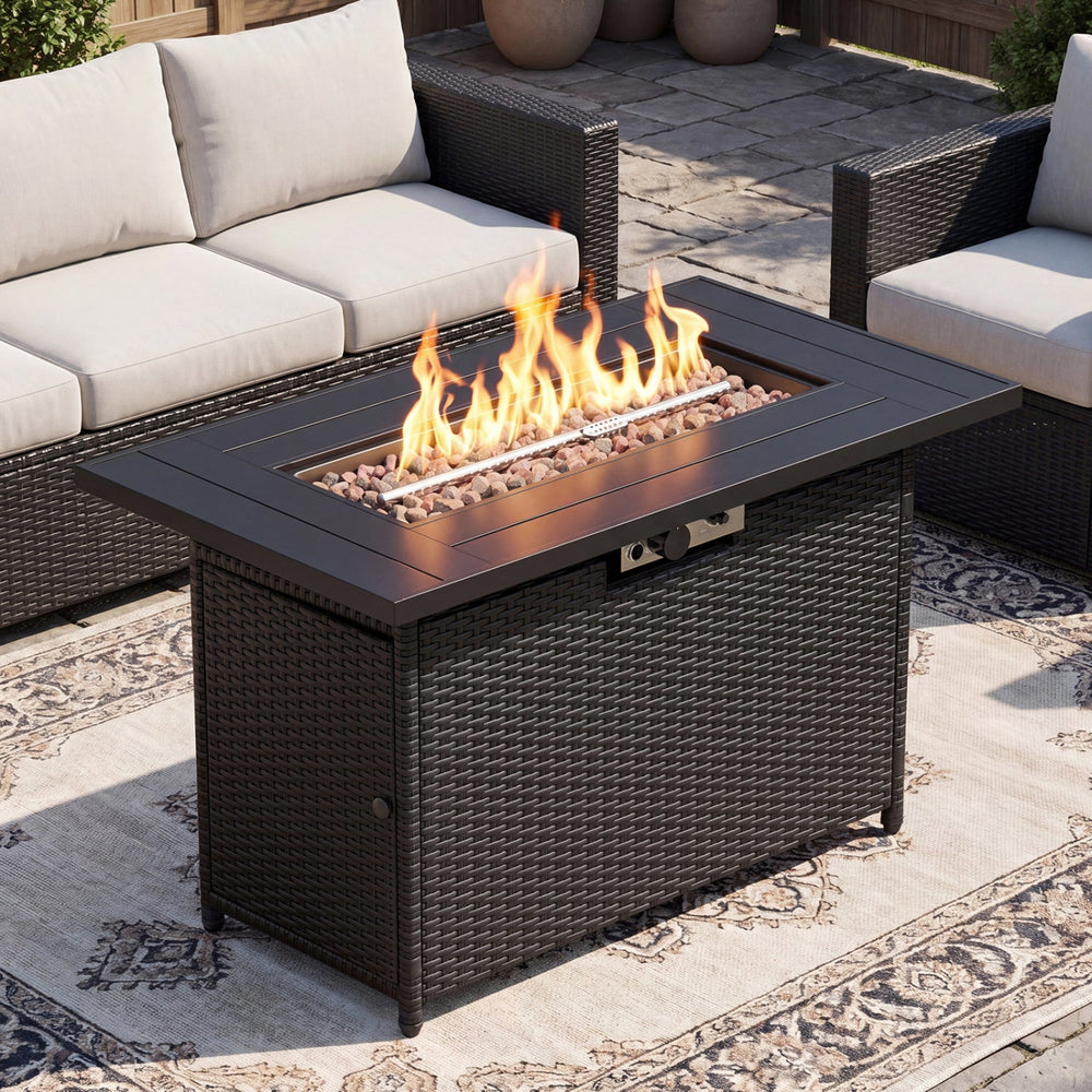 44.5" Propane Fire Pit Table with 50,000 BTU Burner