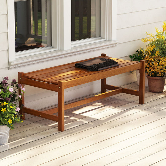 44" Patio Wood Bench Set of