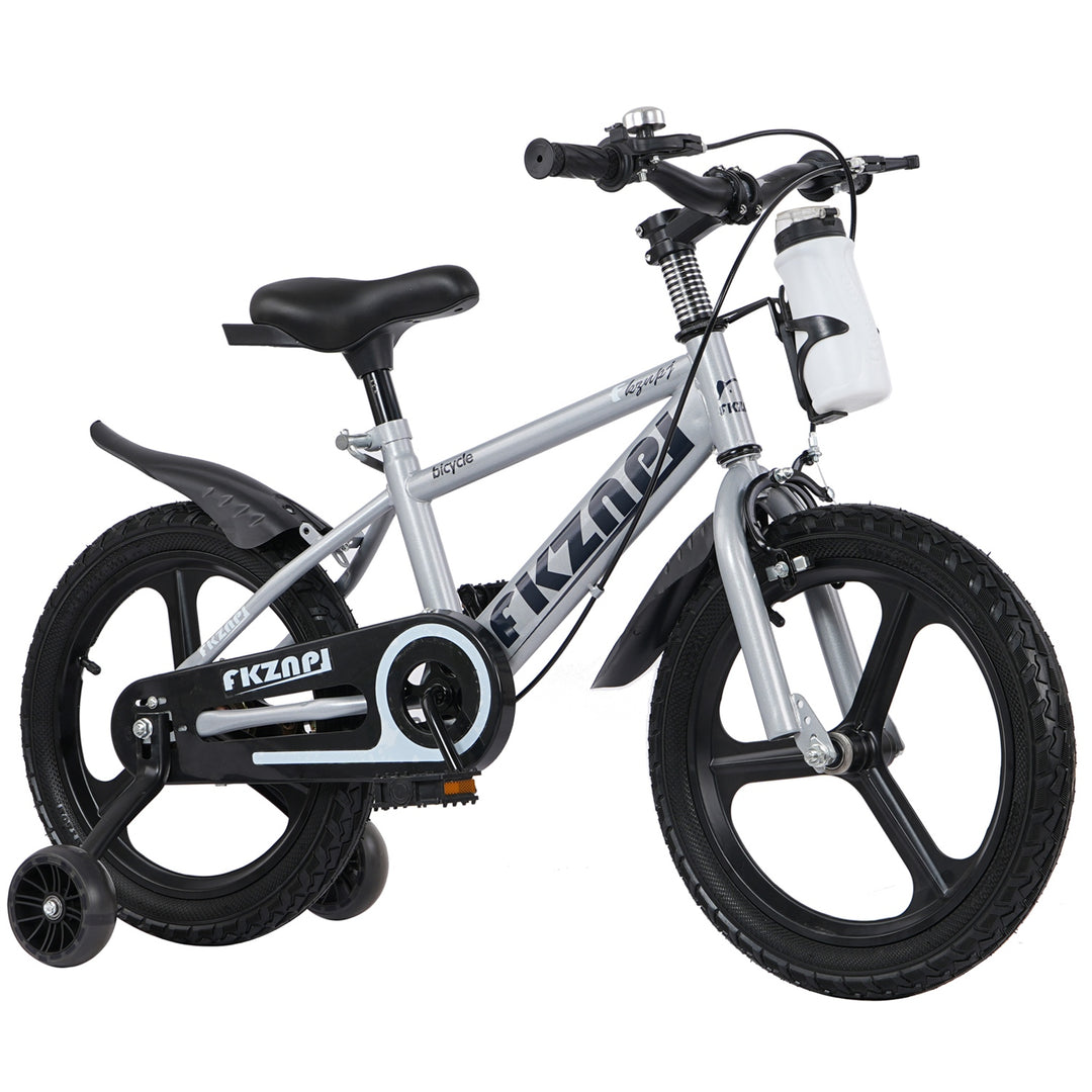 18 Inch Kids Bike with Training Wheels, Children\'s Bicycle with Magnesium Alloy Wheels, Dual U-Brakes, Adjustable Quick