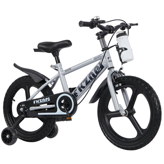 18 Inch Kids Bike with Training Wheels, Children\'s Bicycle with Magnesium Alloy Wheels, Dual U-Brakes, Adjustable Quick